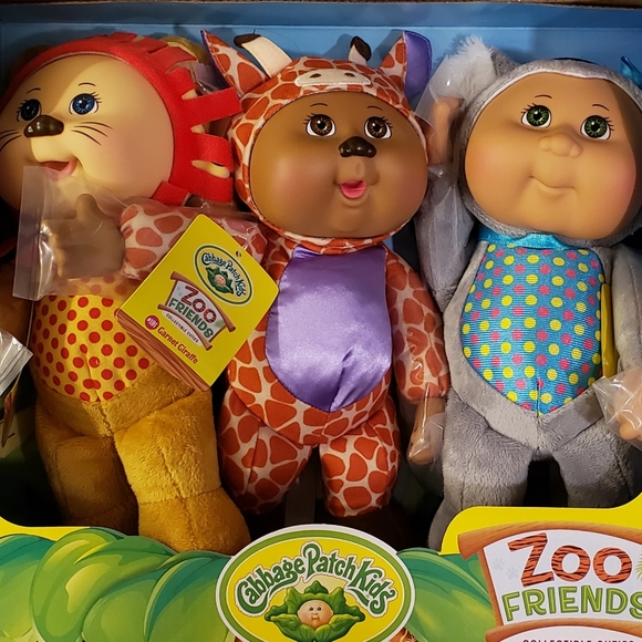 NEW! 3 Cabbage Patch Kids Collectible Cuties Zoo Friends: Lion, Giraffe & Koala - Picture 4 of 7